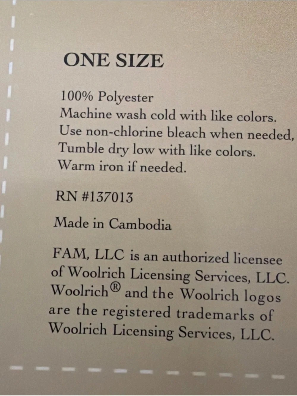 Woolrich reversible wrap